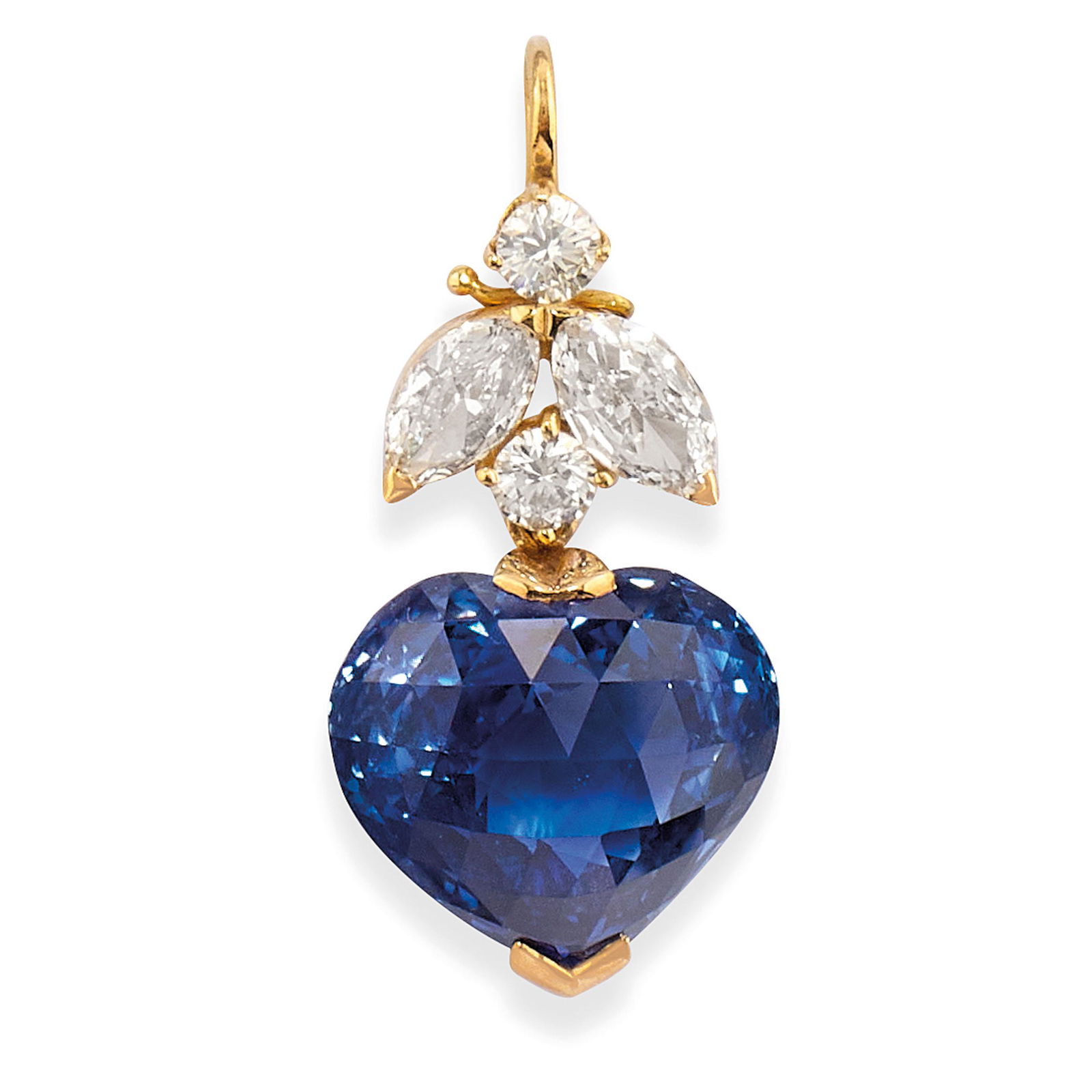 PENDENTIF EN OR, SAPHIR ET DIAMANTS (1 of 1)