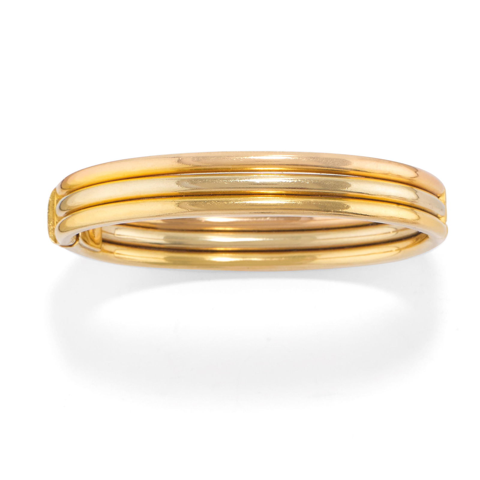 BRACELET RIGIDE EN OR DE TROIS TONS, INSCRIPTION (1 of 1)