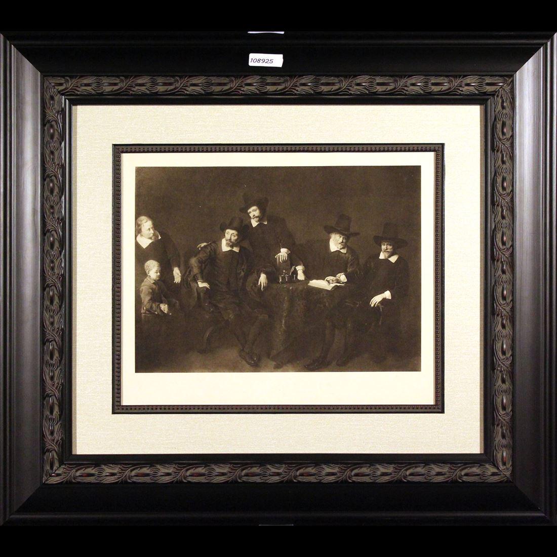 Ferdinand Bol -The Regents of the Leprosy Hospital: Ferdinand Bol (Dutch, 1616-1680). Heliogravure in black ink on wove paper after the original. Executed in London in the late 19th Century. Scarce.