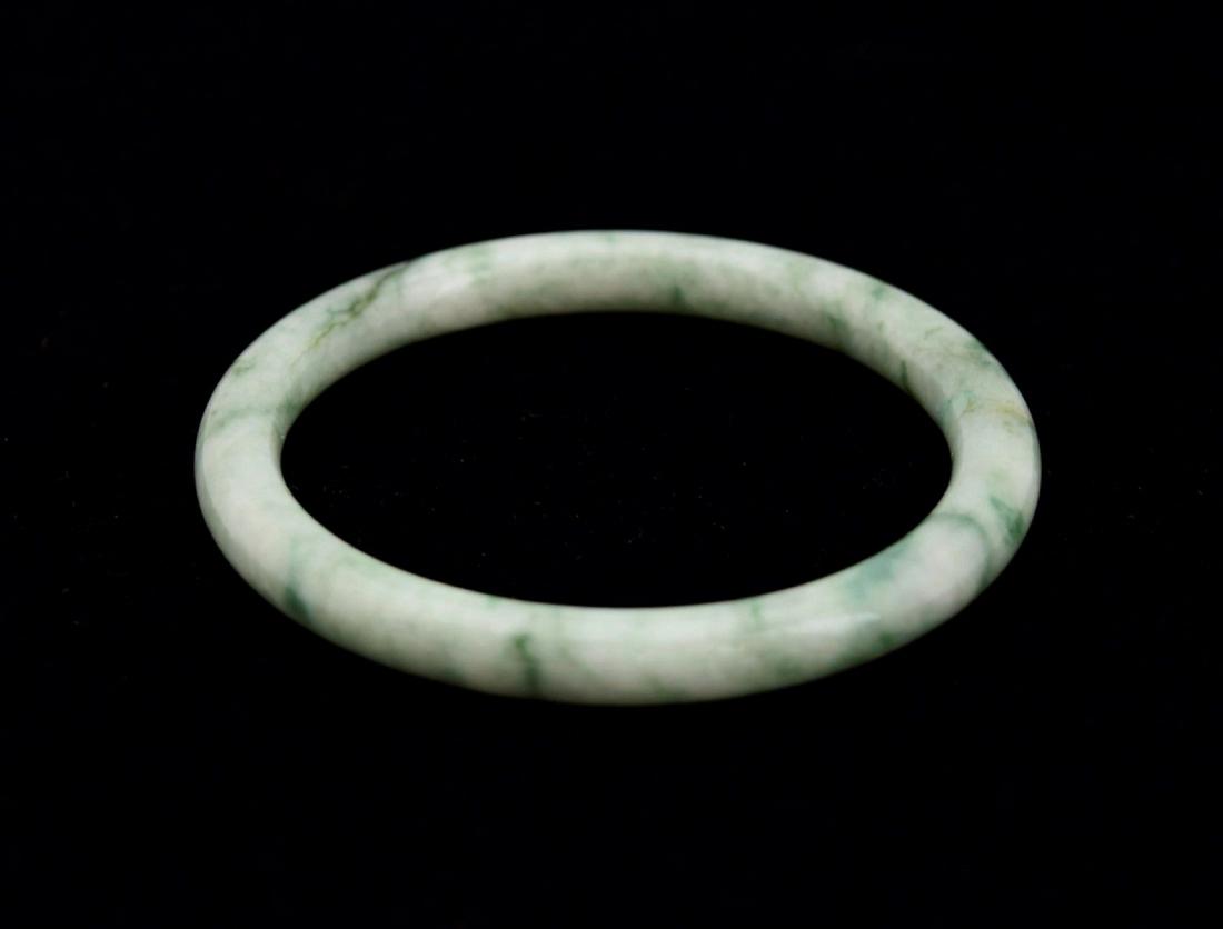 Vintage Light Green Jadeite Jade Bangle Bracelet 60mm (1 of 5)