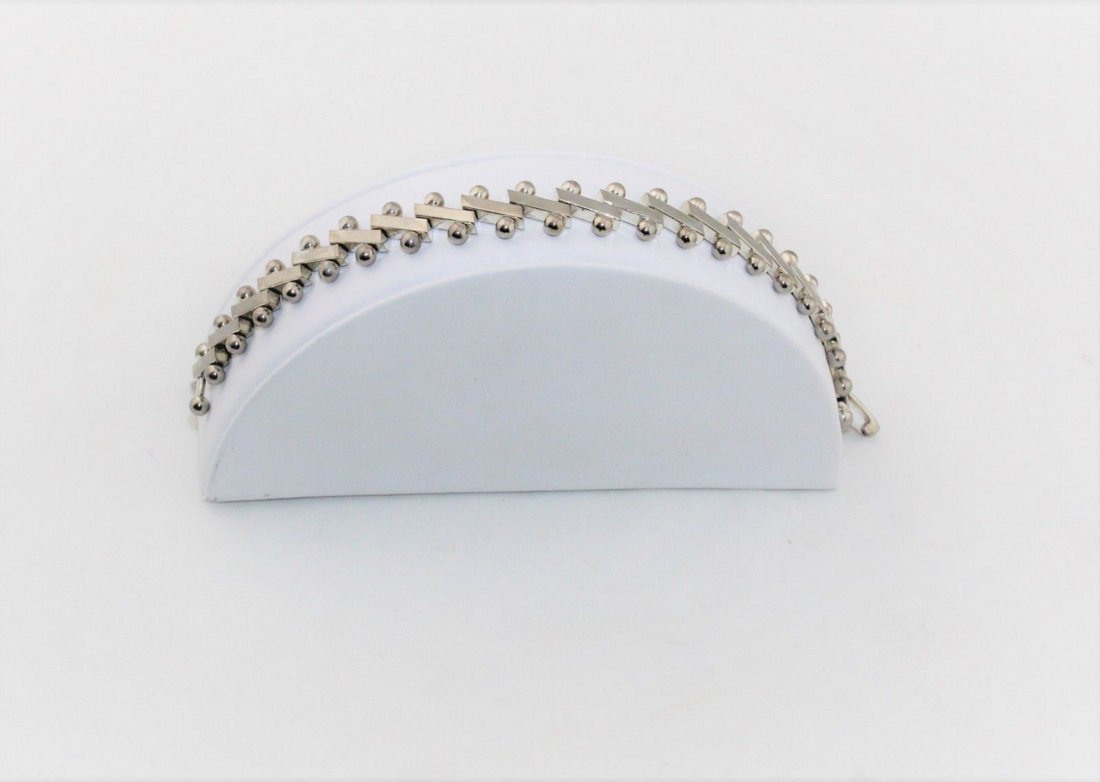 Silver Bar & Link Bracelet Signed Mexico 925 Sterling (1 of 4)