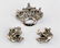 CORO Crown Jewels Clear & Blue Rhinestone Pin Earrings - 4