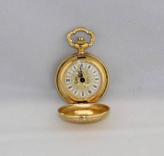 Colibri Swiss 17 Jewel Incabloc Gold Tone Pocket Watch