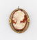 Vintage VAN DELL 14k GF Shell Cameo Pin Pendant