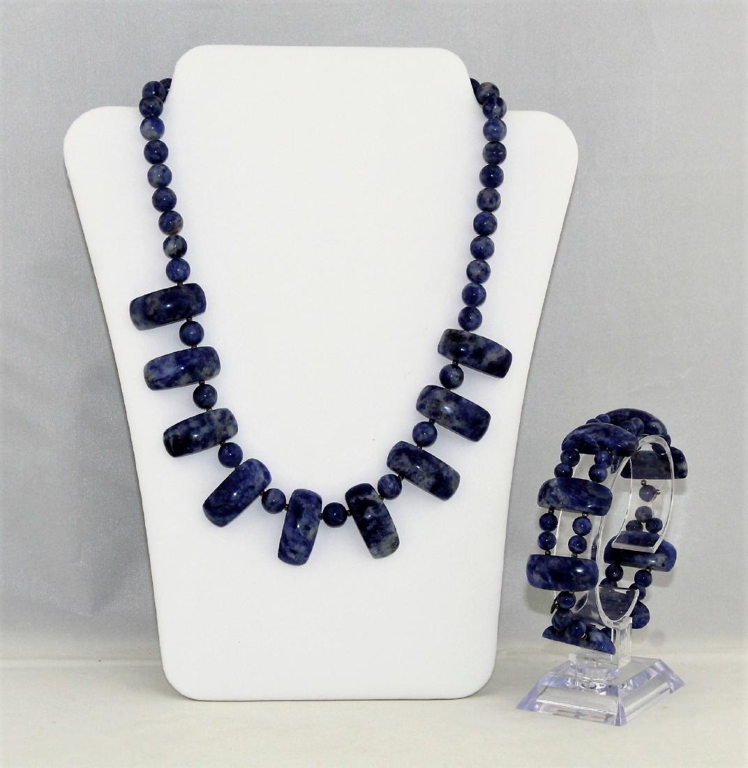 Lapis Lazuli Necklace and Bracelet Set (1 of 5)