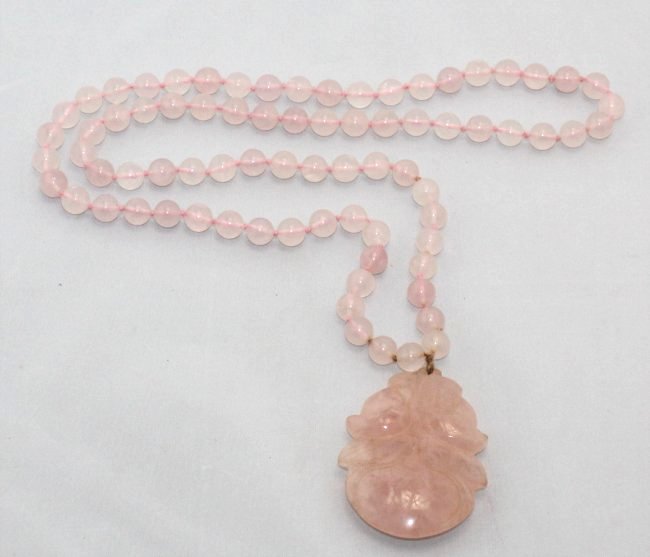 Chinese pink jade clearance jewelry