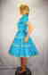 Vintage 50's Blue Rockabilly Fiesta Patio Squaw Dress - 6