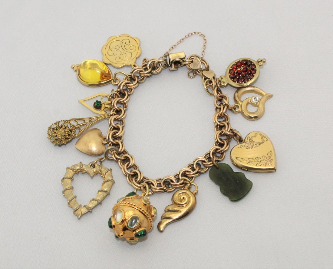 Vintage ELCO 12K Gold Filled Charm Bracelet (1 of 3)