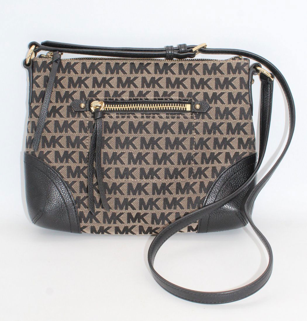 Michael Kors Monogram Leather Canvas Handbag (1 of 6)