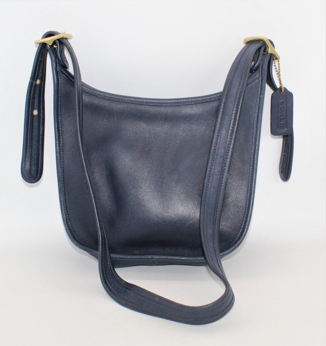 Blue Leather COACH New York Shoulder Bag (1 of 4)