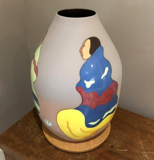 RC Gorman 'Story Teller' Ceramic Vase (1 of 5)