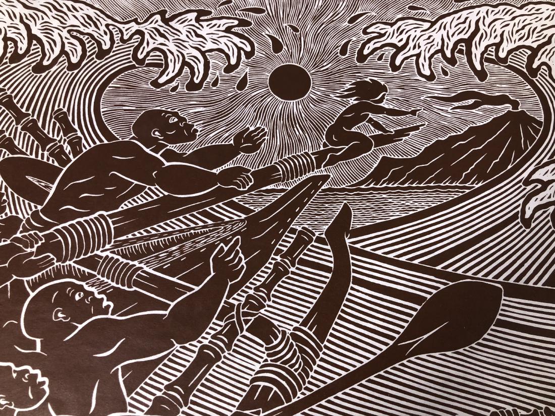 2 Large Dietrich Varez Hawaiian Woodblock Prints - (1 of 7)