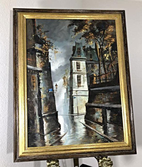 E. Guerrero Signed and Framed Acrylic on Canvas (1 of 4)