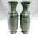 PAIR ANTIQUE SPINACH GREEN JADE BALLUSTER VASES - 3