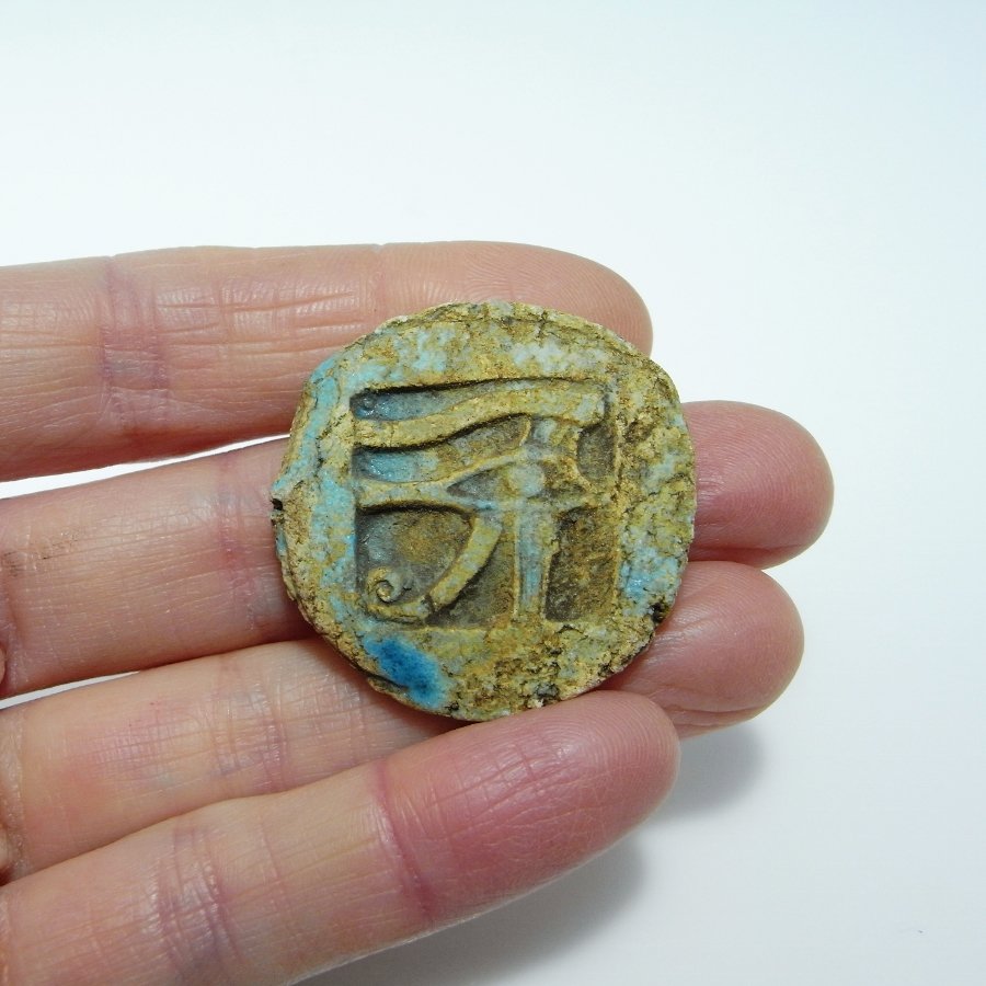 Evil Eye Amulet Wedjat Udjat Ancient Egyptian Faience (1 of 8)