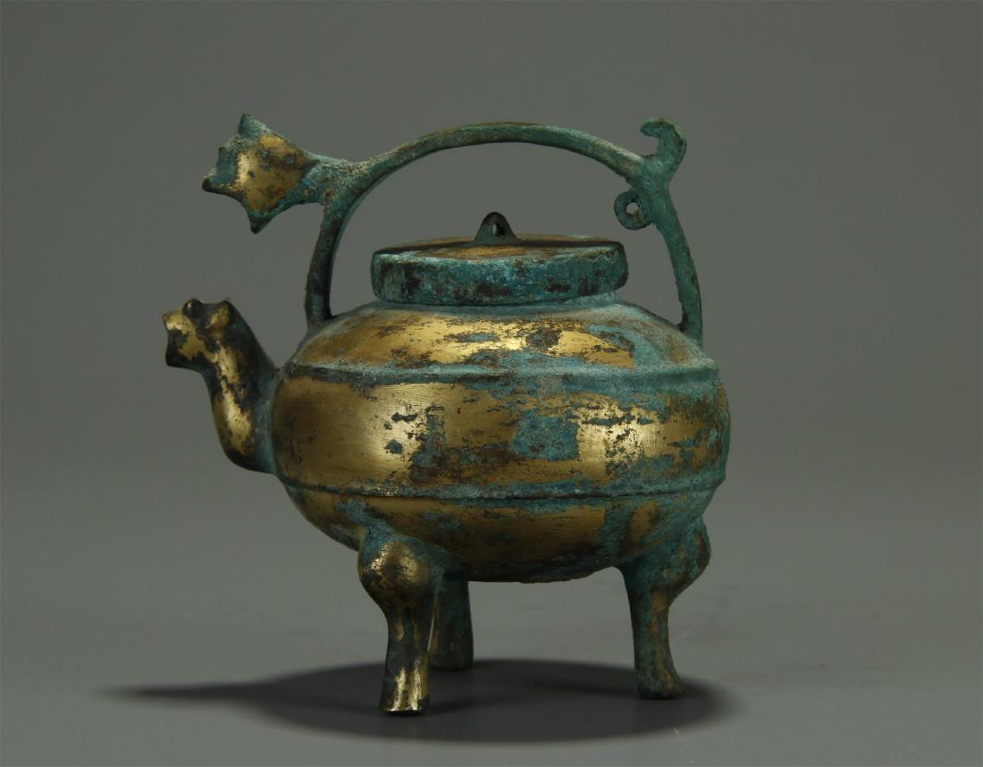 Gilt Bronze Animal Mouth Tea Pot (1 of 8)