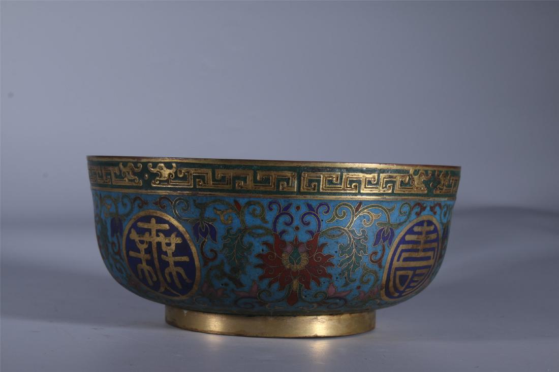 Gilt Bronze Cloisonne Enamel Bowl (1 of 8)