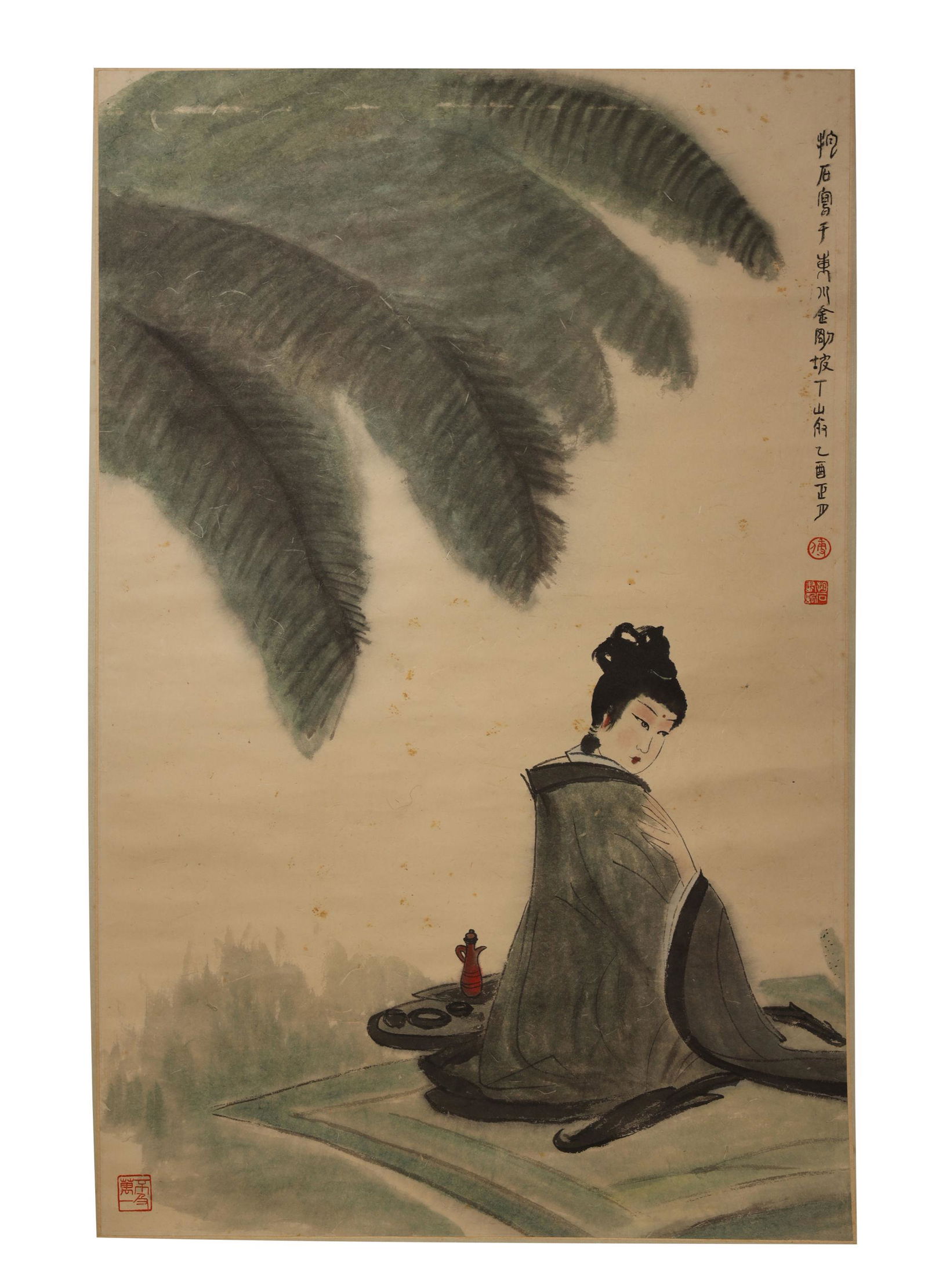 Fu Baoshi, Figture Painting: L:86cm W:55cm Paper