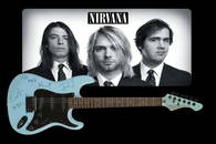 Nirvana Fully Group Signed Blue Stratocaster-Style