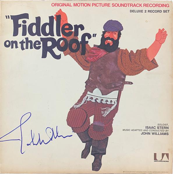 John Williams Rare Signed "Fiddler on the Roof": John Williams Rare Signed "Fiddler on the Roof" Soundtrack Album Cover (Beckett/BAS Guaranteed)