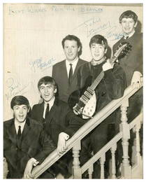 The Beatles Spectacular 1963 Autographed Large Format 12â€ x 15â€ Vintage Photograph (Tracks UK &