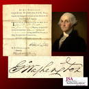 President George Washington Signed Revolutionary War Discharge with Exceptionally Bold Signature