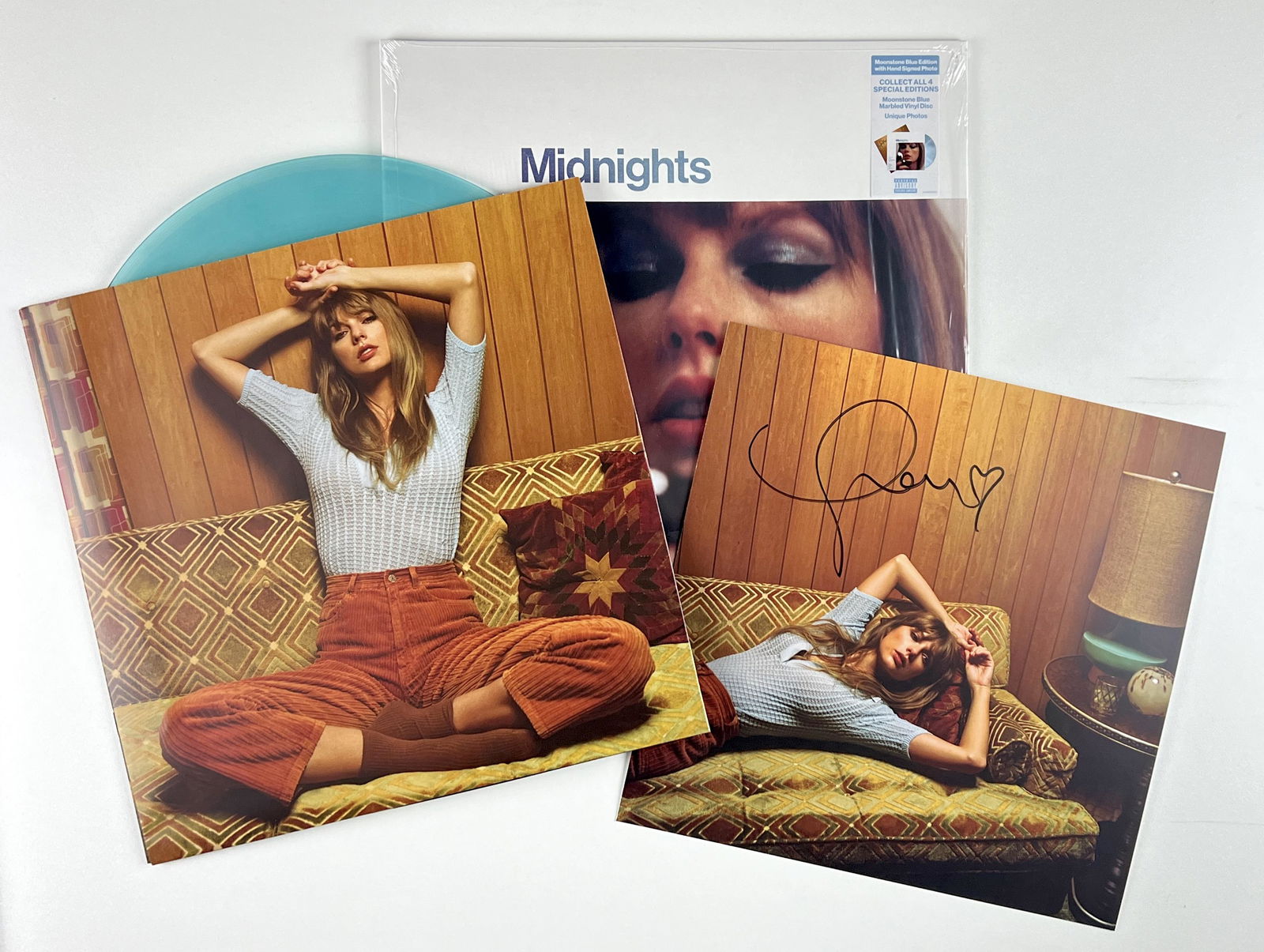 Taylor Swift Signed â€œMidnightsâ€ Special Editionâ€ w/ Signed Photo Insert (Third Party: This item is part of Iconic Auctions 2022 Grand Finale Feature Auction, showcasing over 1,100+ lots of autographs, trading cards and memorabilia. This auction will close on Saturday, January 7th at ww