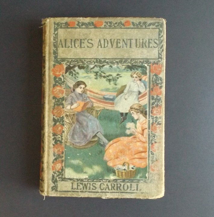 Alice in Wonderland, Lewis Carroll, Hurst Edition 1890s: "Alice's Adventures in Wonderland", by Lewis Carroll, Illustrated by John Tenniel, New Edition, published by Hurst & Co., New York, undated, 1890s-1910s. CONTENTS: Down The Rabbit-Hole; The Pool of Te