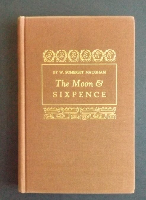 Maugham, The Moon and Sixpence, Paul Gauguin ill. 1941: "The Moon and Sixpence", by W. Somerset Maugham, illustrated by Frederic Dorr Steele and Paul Gauguin, Heritage Reprints, New York, 1941. According to publisher's Note, this Heritage Reprints Edition 