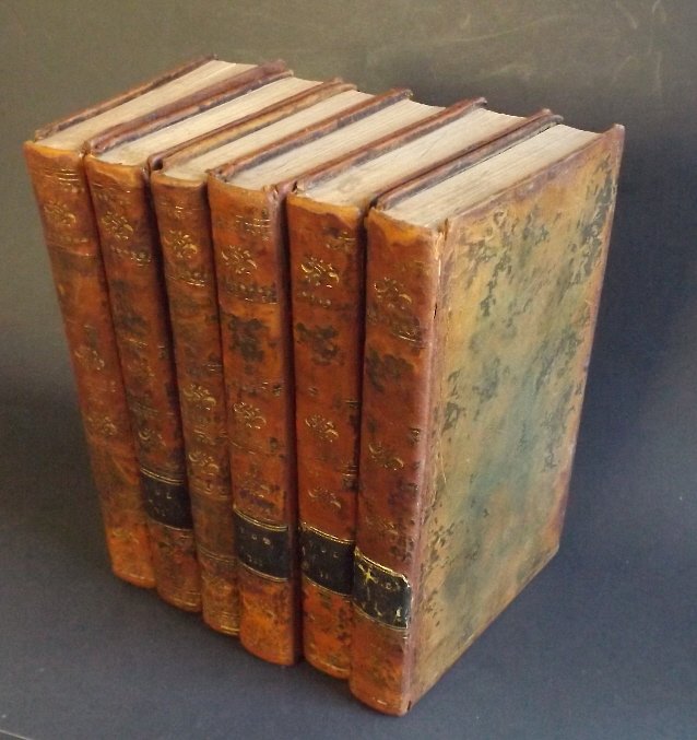 Oliver Goldsmith Complete Works 6 vol. Boston 1809 ill.: "The Miscellaneous Works of Oliver Goldsmith, A New Edition in Six Volumes to Which is Prefixed, some Account of His Life and Writings", published by Hastings, Etherige and Bliss, Boston, 1809. Each v