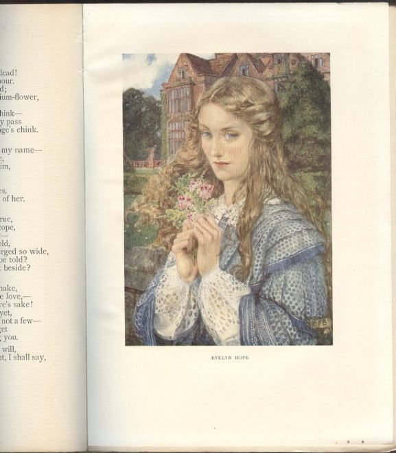 Browning, Pippa Passes & Men and Women, 1st Ed 1908: "Pippa Passes; & Men & Women", by Robert Browning, illustrated by Eleanor Fortescue Brickdale, published by Chatto & Windus, London, 1908, First Edition. CONTENTS: Pippa Passes; Men and Women ;Love am