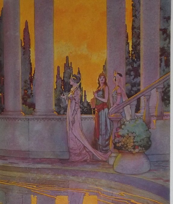 Lang, Blue Fairy Book, 1stEd. 1921 Godwin ill. D/J: "The Blue Fairy Book", by Andrew Lang, illustrations by Frank Godwin, published by David McKay, Philadelphia, 1921, First edition with Godwin illustrations. Eight color and eight b/w plates, all liste