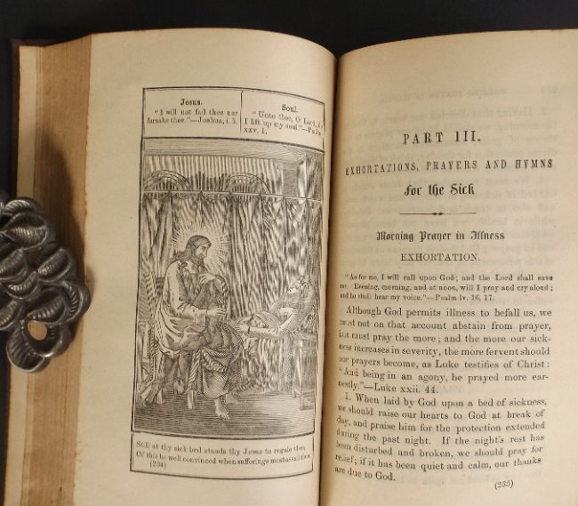 John Frederick Stark's Daily Hand-Book 1879 illustrated: "John Frederick Stark's Daily Hand-Book for Days of Rejoicing and of Sorrow", Translated from the original German Edition, published by Kohler, Philadelphia in 1879, copyright by Kohler 1855. Exhortat