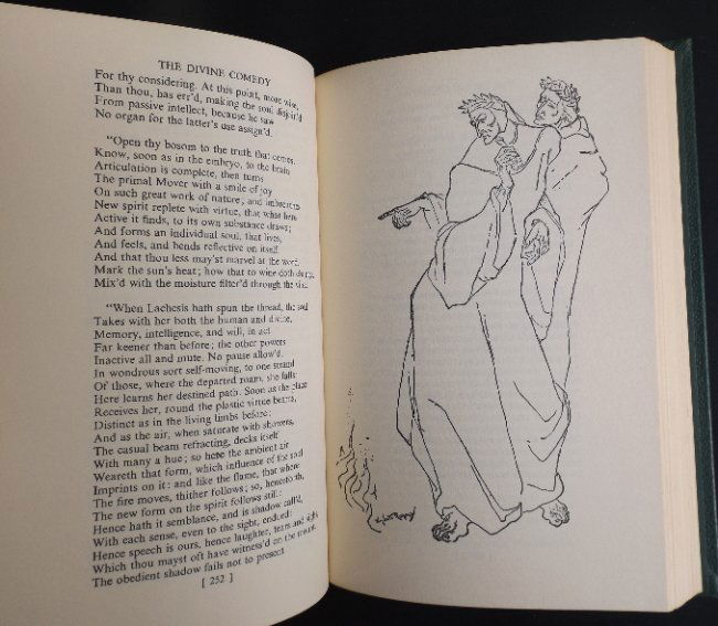 Dante, Divine Comedy, 1st Classics Ed.1960s Romano ill.: "The Divine Comedy", by Dante Alighieri, Translated by Henry Francis Cary, illustrated by Umberto Romano, stated First Edition of the Programmed Classics, published by Communication and Studies Inc.,