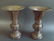Set of two vintage Chinese bronze ritual Gu vessels - 3