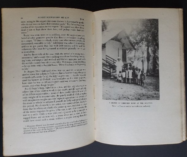Seaver, Albert Schweitzer, Biography 1947 illustrated: "Albert Schweitzer: The Man and His Mind", by George Seaver, published by Harper and Brothers, New York, 1947, illustrated with 24 photographs. The definitive biography of one of the titans of our tim