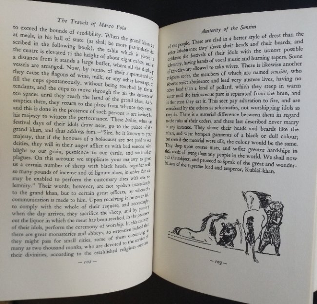 Travels of Marco Polo, 1st Classics 1960s ill.: "The Travels of Marco Polo the Venetian", translated and edited by William Marsden, re-edited by Thomas Wright, illustrations by Jon Corbino, stated First Edition of the Programmed Classics, published
