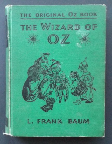 Frank Baum, Wizard of Oz, 1st Film Ed. 1939 Denslow ill: "The New Wizard of Oz", by L. Frank Baum with pictures by W.W. Denslow, published by Bobbs-Merrill Company, first printing of the Special Movie Edition with sepia photos of the characters from the MGM