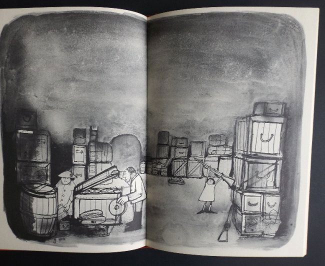 Fleming, Chitty Bang Bang, Magical Car, 1964 Ed. ill.: "Chitty Chitty Bang Bang. The Magical Car", by Ian Fleming, illustrated by John Burningham, published by Random House, New York, 1964, 1st BOMC Edition [special printing for the members of 'Book of th