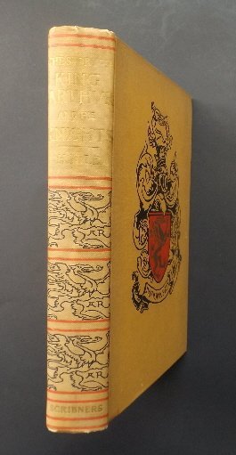 Howard Pyle, King Arthur and His Knights 1929 illustrat: "The Story of King Arthur and His Knights", written and illustrated by Howard Pyle, published by Charles Scribner's Sons, New York, later printing of the First Edition. "1929" is imprinted on the bott