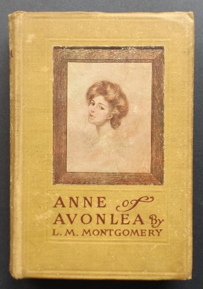 Montgomery, Anne of Avonlea, 1stEd. 26th Print 1917: "Anne of Avonlea", by Lucy Maud Montgomery, with frontispiece and cover in color by George Gibbs, published by Grosset & Dunlap, New York, 1909, 1st Edition, 26th Impression, March 1917. This book fol