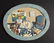 Artist's Studio with cat, wood carved relief Folk Art - 2