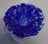 Cobalt Blue Flower Art Glass Vase hand blown - 10