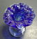 Cobalt Blue Flower Art Glass Vase hand blown - 4