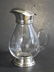 Hand cut glass cruet with silver base and lid - 3