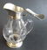 Hand cut glass cruet with silver base and lid - 5