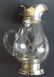 Hand cut glass cruet with silver base and lid - 6