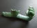 Chinese Green Jade Hand Carved Ruyi Scepter with 2 Bats - 16