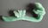 Chinese Green Jade Hand Carved Ruyi Scepter with 2 Bats - 2