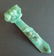Chinese Green Jade Hand Carved Ruyi Scepter with 2 Bats - 4